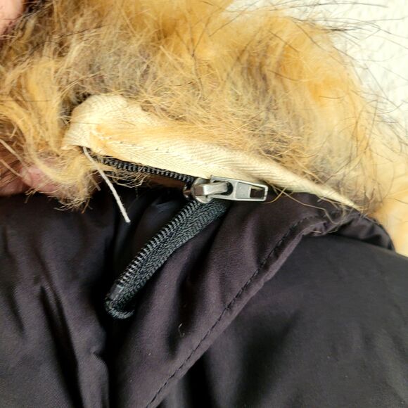 Puffer Coat Parka Hooded Jacket Womens XS Black Windproof CHERFLY - Picture 10 of 16